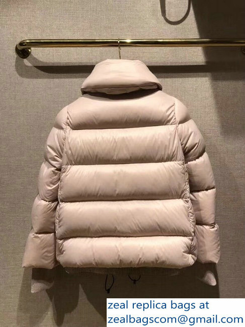 Moncler Short Down Jacket Nude Pink 2018