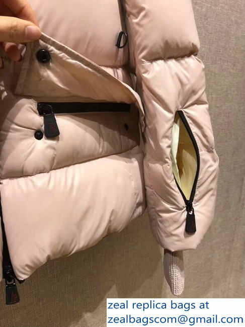 Moncler Short Down Jacket Nude Pink 2018 - Click Image to Close