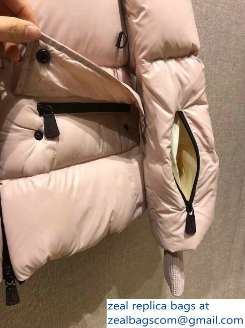 Moncler Short Down Jacket Nude Pink 2018