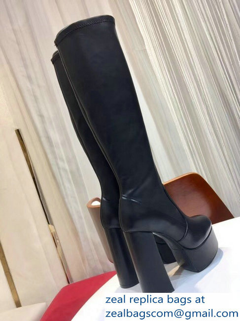 Saint Laurent Billy Heel 13cm Platform 4.5cm High Boots Black - Click Image to Close