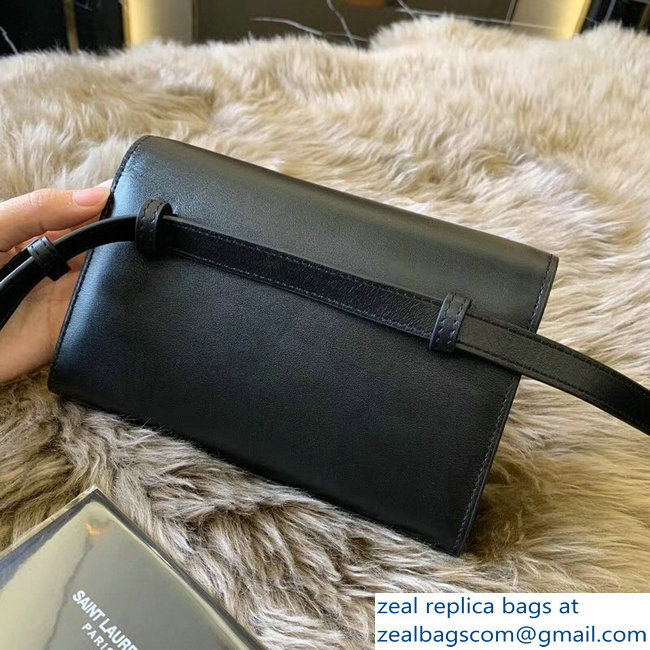 Saint Laurent Kate Belt Bag in Smooth Leather Black 534395 2018