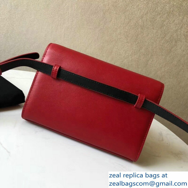 Saint Laurent Kate Belt Bag in Smooth Leather Red 534395 2018