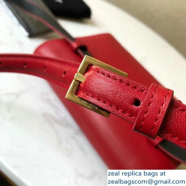 Saint Laurent Kate Belt Bag in Smooth Leather Red 534395 2018 - Click Image to Close