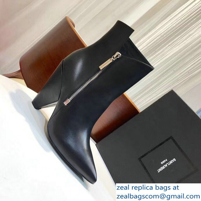 Saint Laurent Niki Wedge Heel 10cm Bootie Black