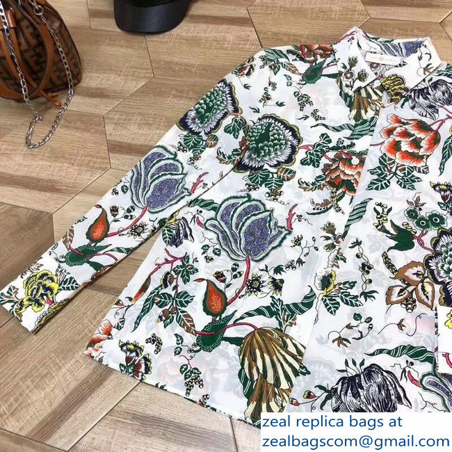 Tory Burch Flower Shirt 2018 - Click Image to Close