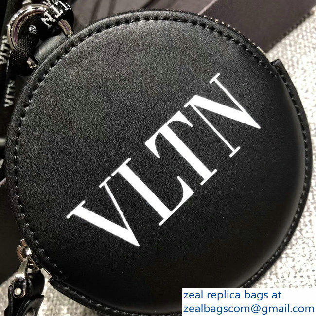 Valentino VLTN Calfskin Neck Coin Purse Black 2018