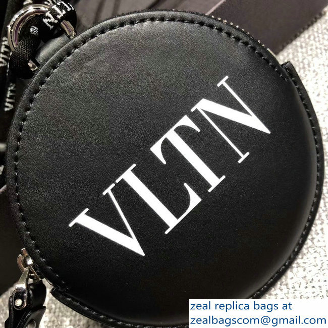 Valentino VLTN Calfskin Neck Coin Purse Black 2018 - Click Image to Close