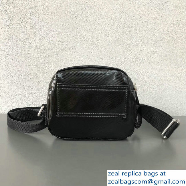 Valentino VLTN Shiny Canvas Cross Body Camera Bag Black 2018 - Click Image to Close