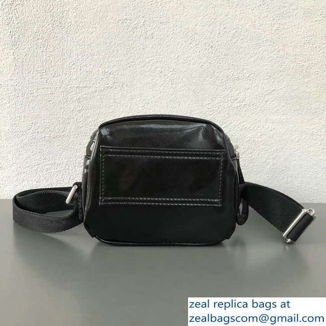 Valentino VLTN Shiny Canvas Cross Body Camera Bag Black 2018