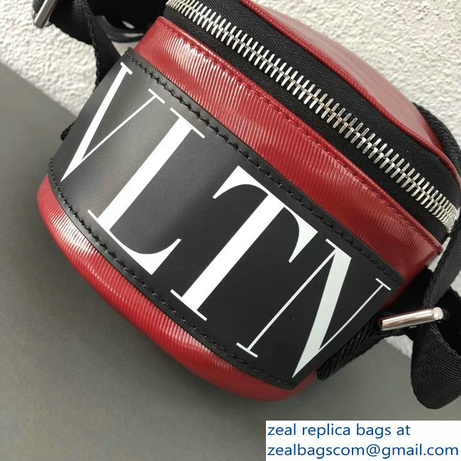 Valentino VLTN Shiny Canvas Cross Body Camera Bag Red 2018 - Click Image to Close