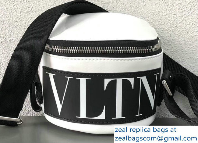 Valentino VLTN Shiny Canvas Cross Body Camera Bag White 2018 - Click Image to Close