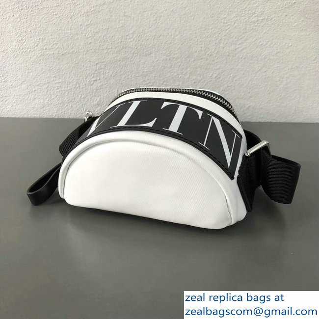 Valentino VLTN Shiny Canvas Cross Body Camera Bag White 2018 - Click Image to Close