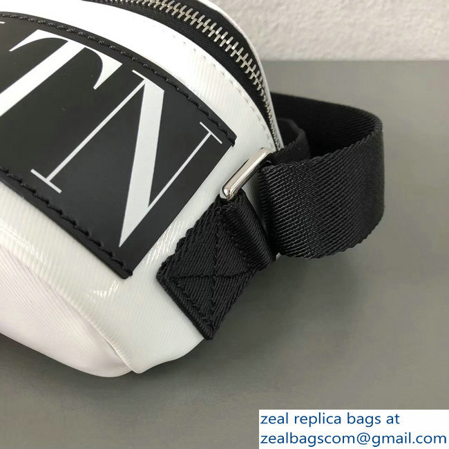 Valentino VLTN Shiny Canvas Cross Body Camera Bag White 2018 - Click Image to Close