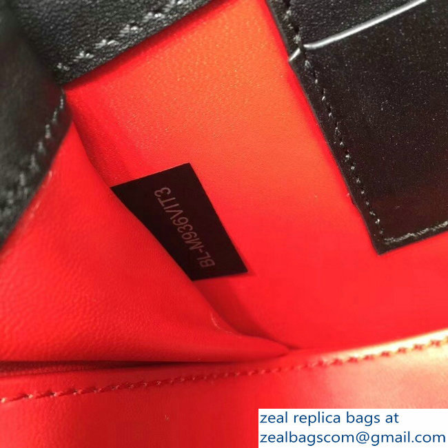 Valentino VLTN Shoulder Strap Chain Saddle Small Bag Black 2018 - Click Image to Close