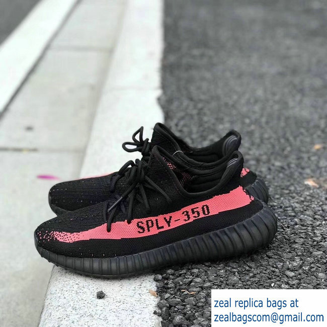 Adidas X Yeezy 350 boost V2 balck and red - Click Image to Close