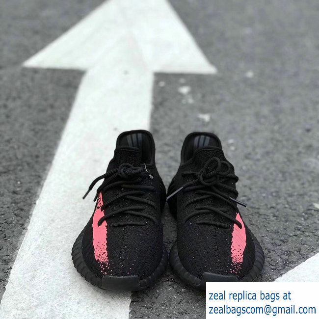 Adidas X Yeezy 350 boost V2 balck and red - Click Image to Close