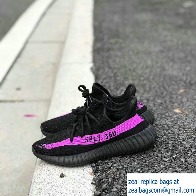 Adidas X Yeezy 350 boost V2 black and purple - Click Image to Close