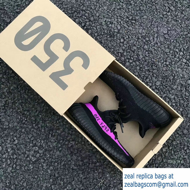 Adidas X Yeezy 350 boost V2 black and purple - Click Image to Close