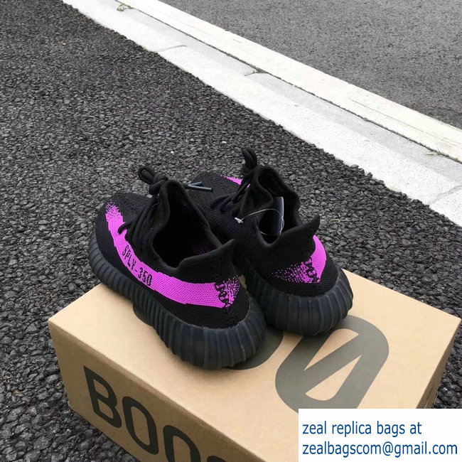 Adidas X Yeezy 350 boost V2 black and purple - Click Image to Close