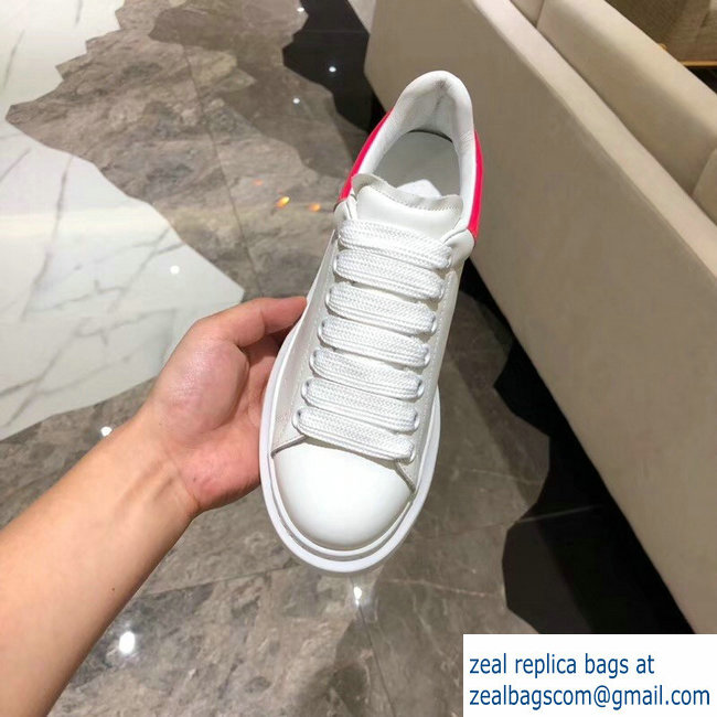 Alexander McQueen Oversized Sneakers White/Patent Fuchsia