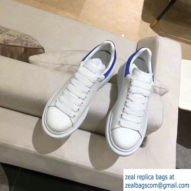 Alexander McQueen Oversized Sneakers White/Suede Blue