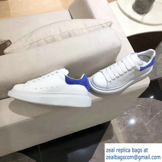 Alexander McQueen Oversized Sneakers White/Suede Blue