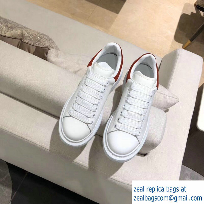 Alexander McQueen Oversized Sneakers White/Suede Caramel