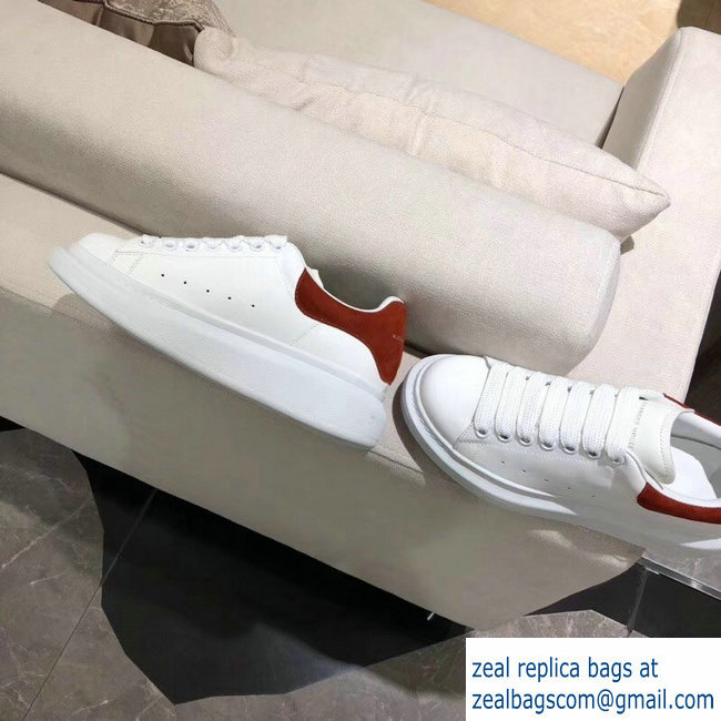 Alexander McQueen Oversized Sneakers White/Suede Caramel