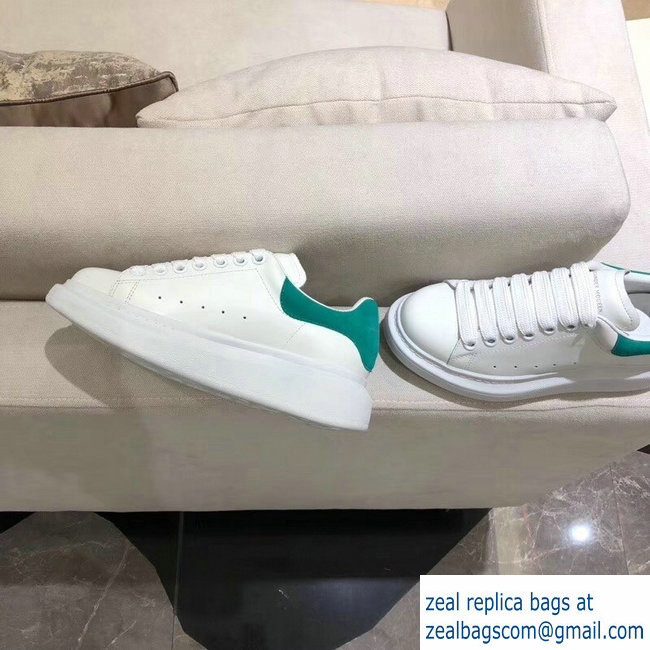Alexander McQueen Oversized Sneakers White/Suede Green
