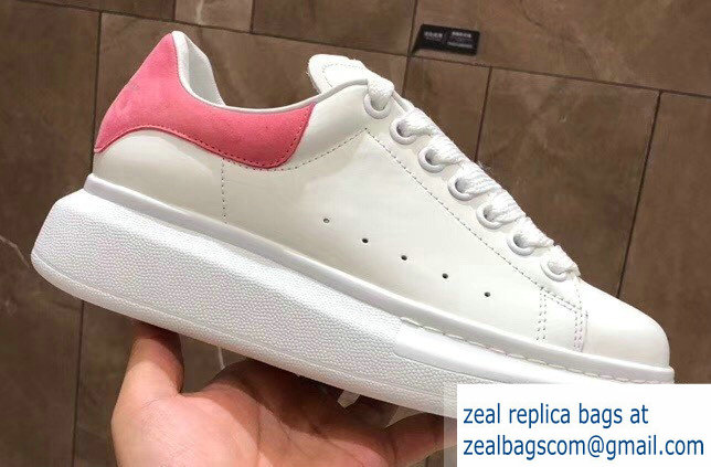 Alexander McQueen Oversized Sneakers White/Suede Pink