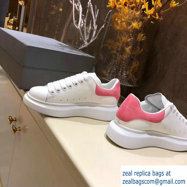 Alexander McQueen Oversized Sneakers White/Suede Pink