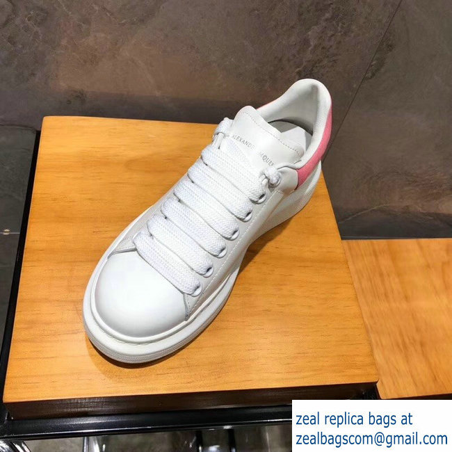 Alexander McQueen Oversized Sneakers White/Suede Pink