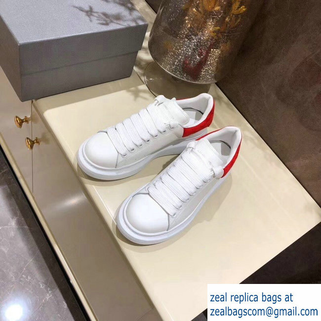 Alexander McQueen Oversized Sneakers White/Suede Red