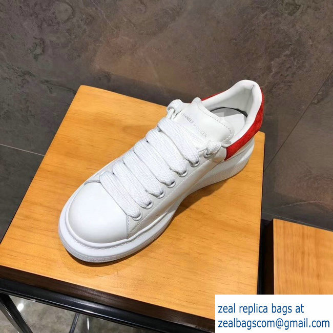 Alexander McQueen Oversized Sneakers White/Suede Red