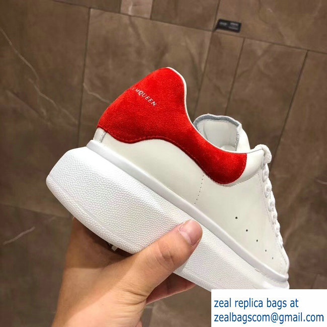 Alexander McQueen Oversized Sneakers White/Suede Red