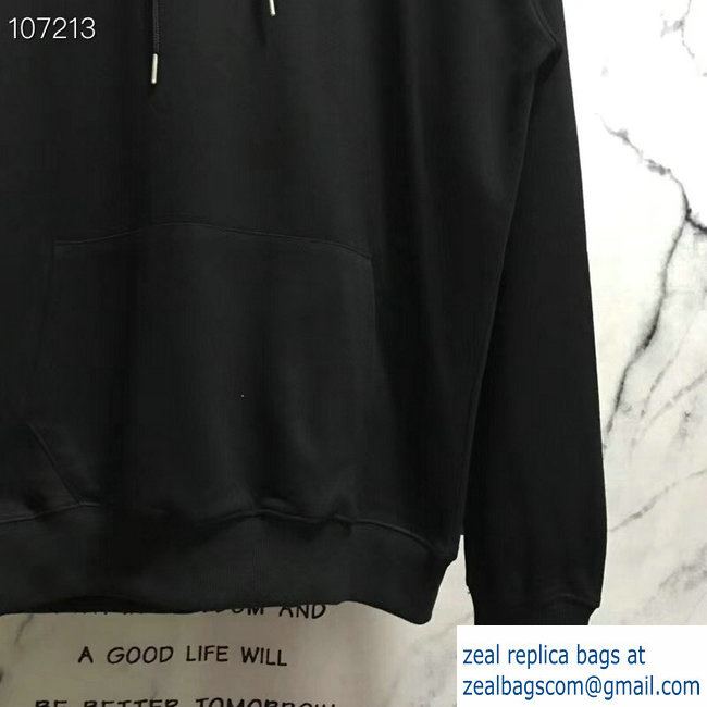 Balenciaga Logo Hoodie Sweater Black 2018 - Click Image to Close