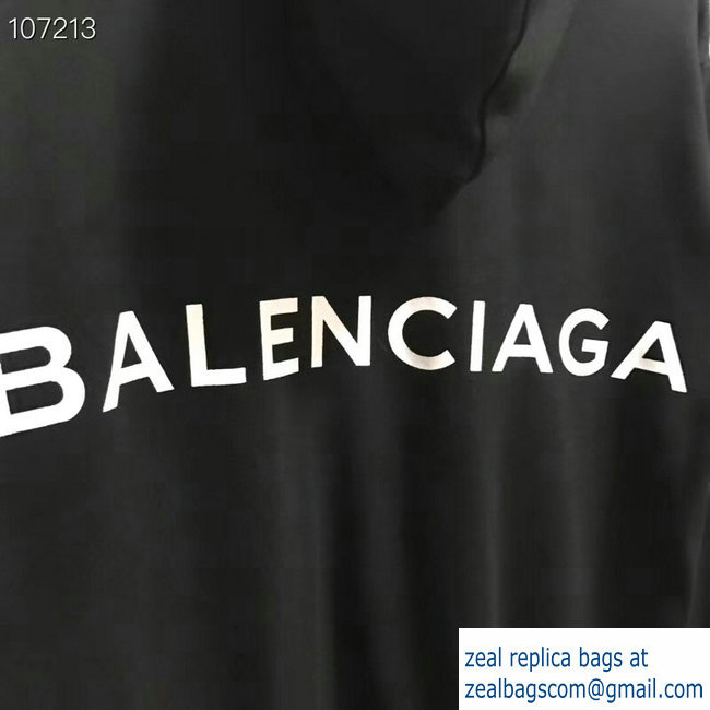 Balenciaga Logo Hoodie Sweater Black 2018