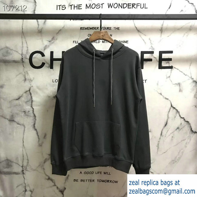 Balenciaga Logo Hoodie Sweater Gray 2018