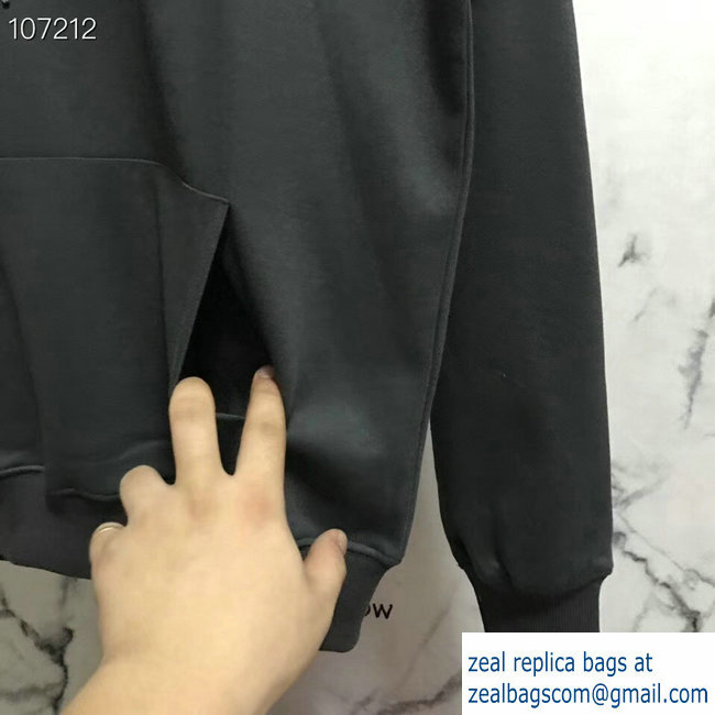 Balenciaga Logo Hoodie Sweater Gray 2018