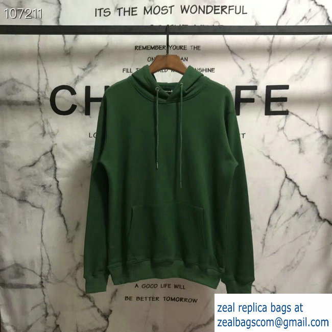 Balenciaga Logo Hoodie Sweater Green 2018 - Click Image to Close