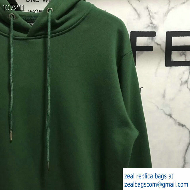 Balenciaga Logo Hoodie Sweater Green 2018