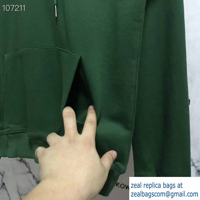 Balenciaga Logo Hoodie Sweater Green 2018