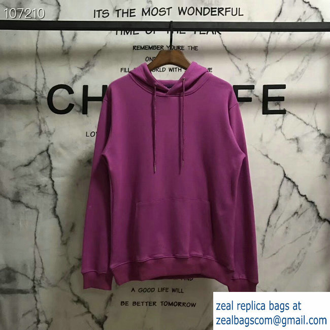 Balenciaga Logo Hoodie Sweater Purple 2018 - Click Image to Close