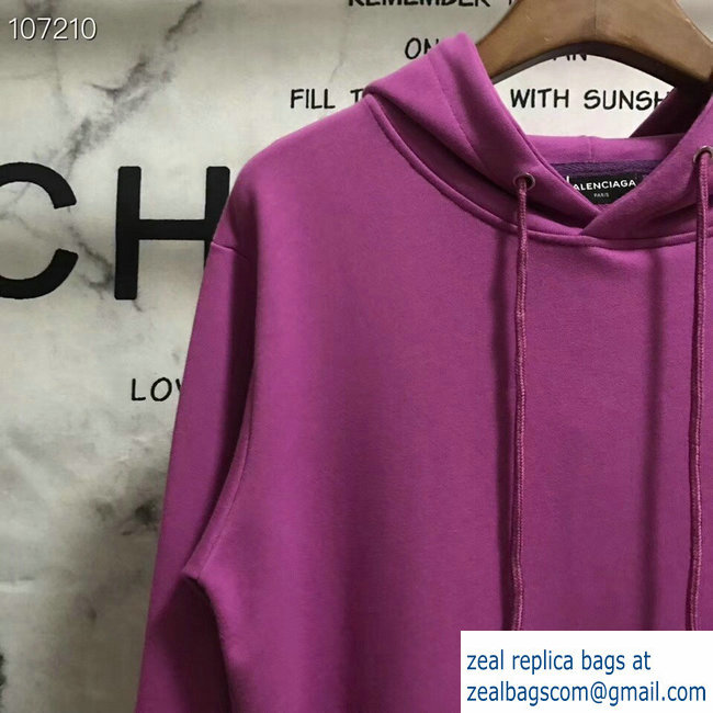 Balenciaga Logo Hoodie Sweater Purple 2018