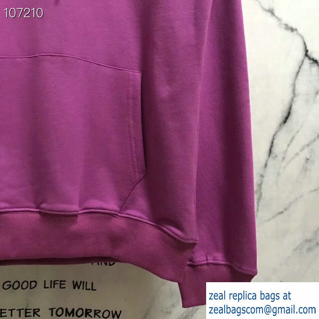 Balenciaga Logo Hoodie Sweater Purple 2018