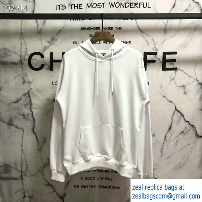 Balenciaga Logo Hoodie Sweater White 2018