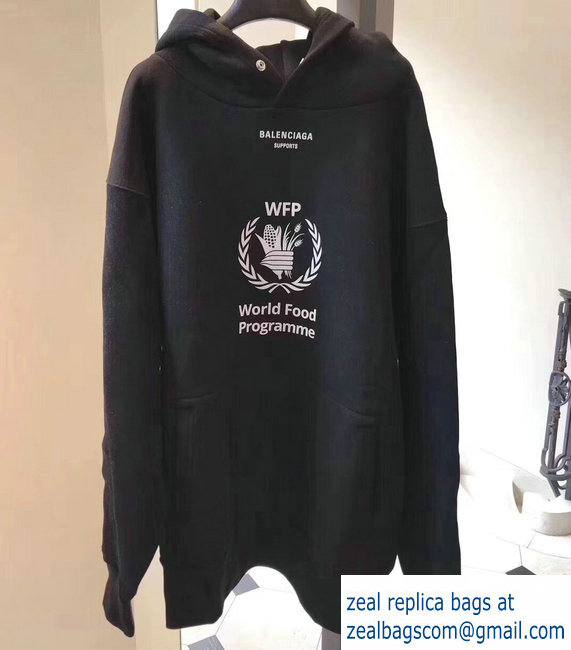 Balenciaga Supports World Food Programme Hoodie Sweater Black 2018