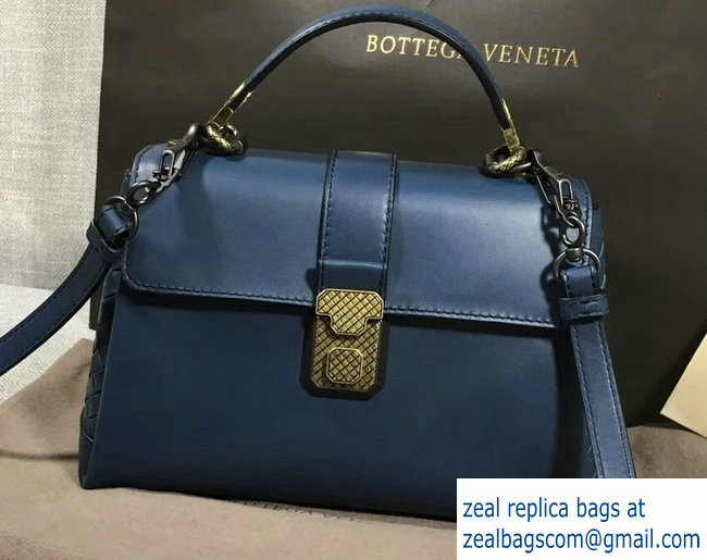 Bottega Veneta Calf Piazza Bag Blue 2018 - Click Image to Close