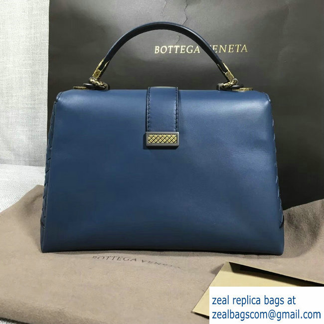 Bottega Veneta Calf Piazza Bag Blue 2018