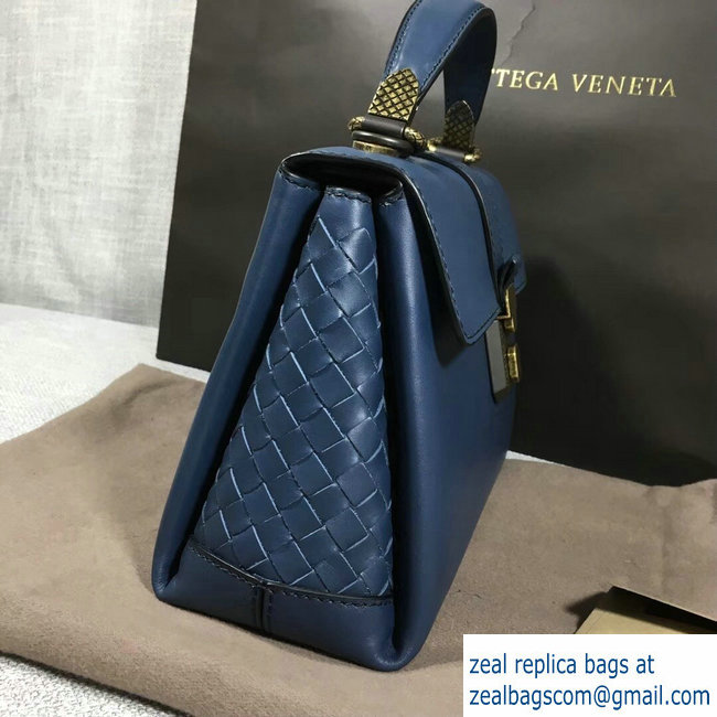 Bottega Veneta Calf Piazza Bag Blue 2018 - Click Image to Close